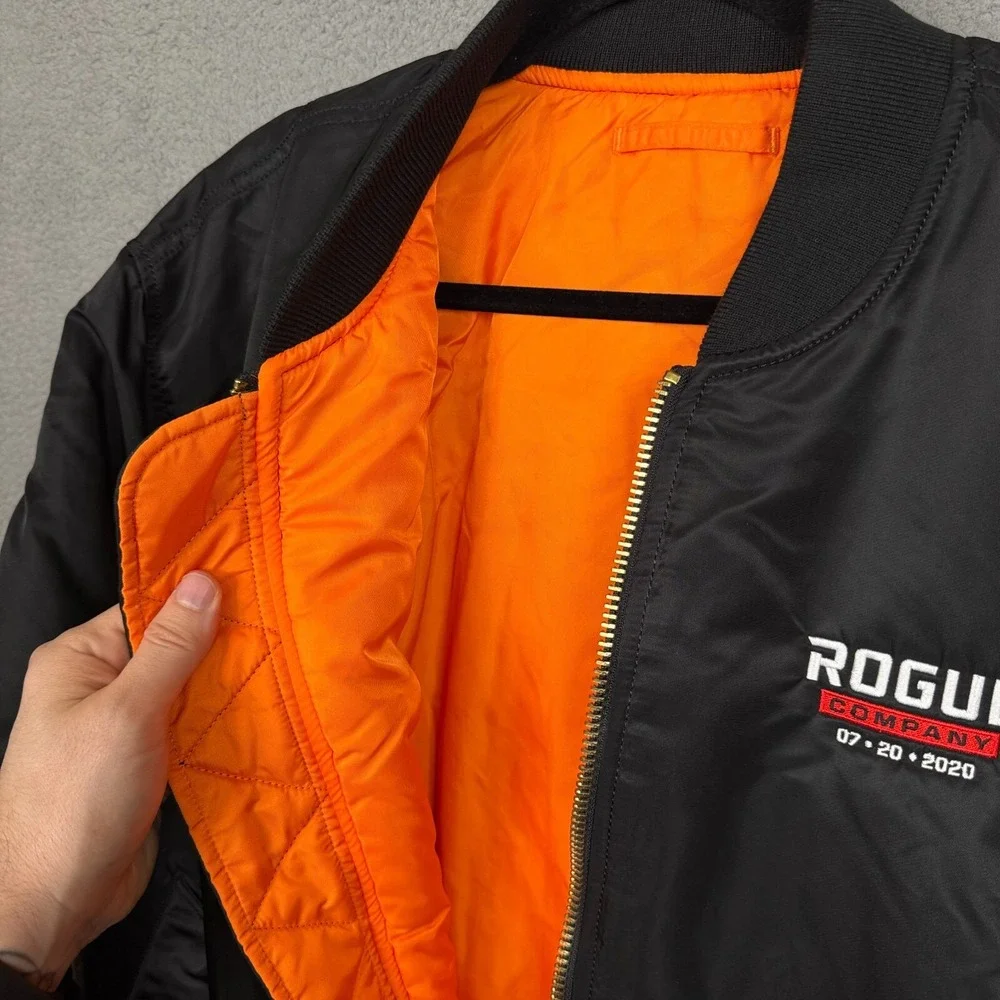 Rogue Coat Mens XXL Black‎ Alpha MA-1 Flight Jacket Bomber Military Tactical